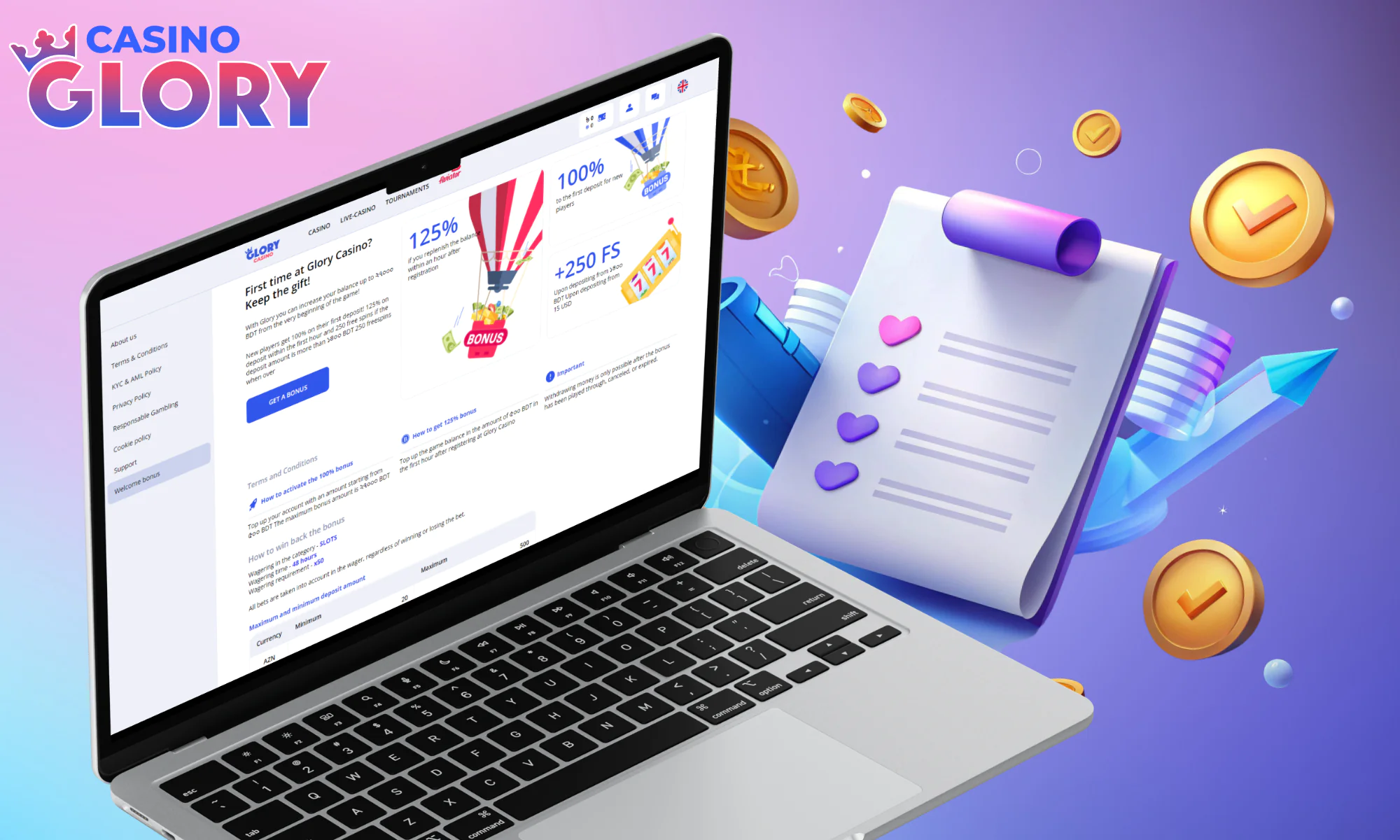 Wagering requirements for Glory Casino bonuses in Bangladesh